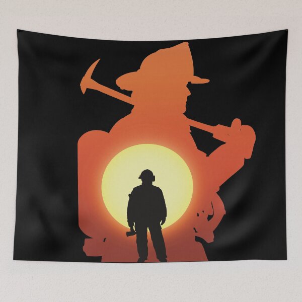Item preview, Firefighter Poster Art designed and sold by Artsilhouette.