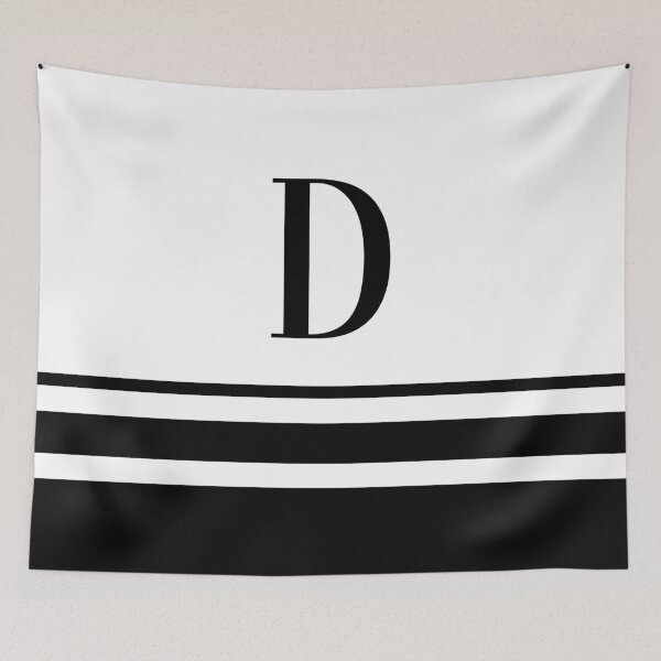 Item preview, Black Stripes Initial Letter D designed and sold by TimelessChic.
