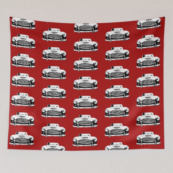 Item preview, Austin Healey 3000 1960s British classic car monoblock black and white designed and sold by soitwouldseem.
