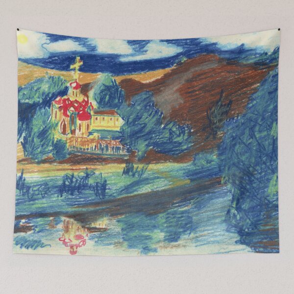 Item preview, Russian church by the river designed and sold by galina-art.