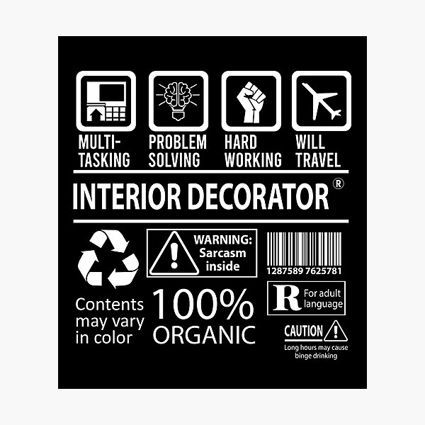 Item preview, Interior Decorator T Shirt - MultiTasking Certified Job Gift Item Tee designed and sold by sabinacsnm.
