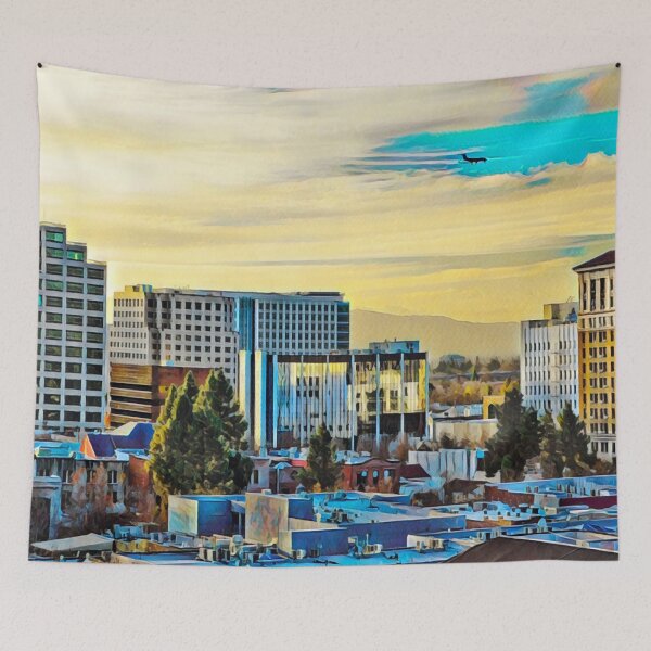 Item preview, San Jose Skyline, California designed and sold by Sofia-Draws.