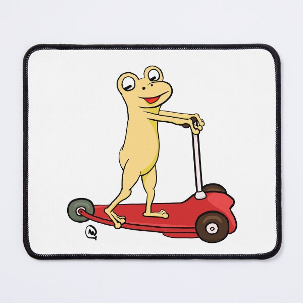 Item preview, Funny Frog On Scooter - Funny Animal Cartoons designed and sold by ViewerEqualsPhoton.