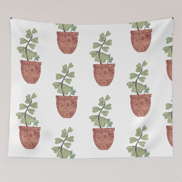 Item preview, Cute potted plant Hoya kerrii - variegated succulent design designed and sold by Balsamista-art.