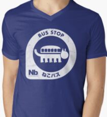 Neko Bus Stop Men's V-Neck T-Shirt