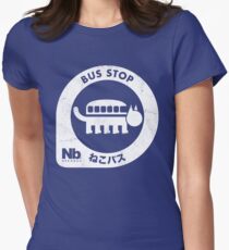 Neko Bus Stop Women's Fitted T-Shirt