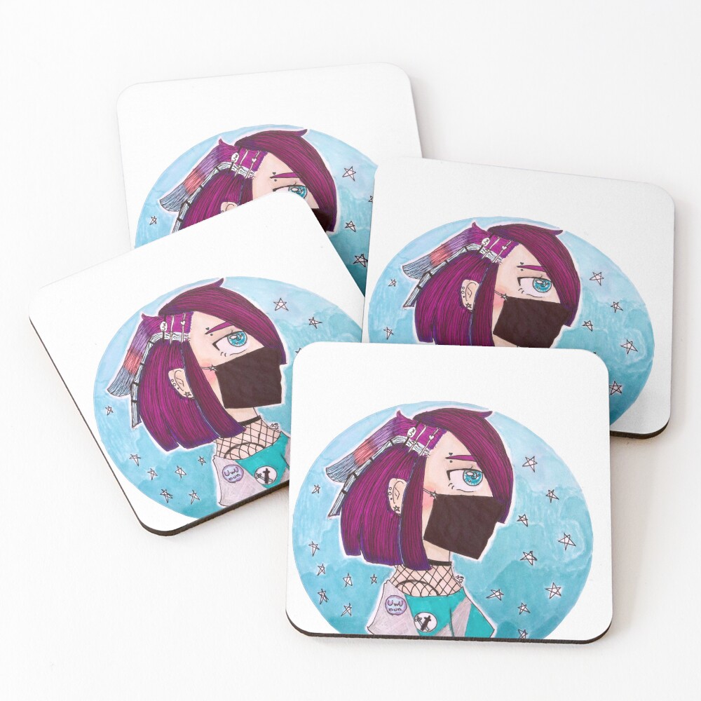 Item preview, Coasters (Set of 4) designed and sold by RiceAndSoySauce.