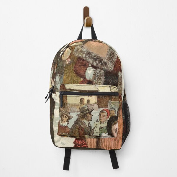 Item preview, cool old painting of Old New York at New Years day in snow designed and sold by Lady-Frost.