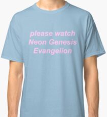 Camiseta clásica por favor mire Neon Genesis Evangelion