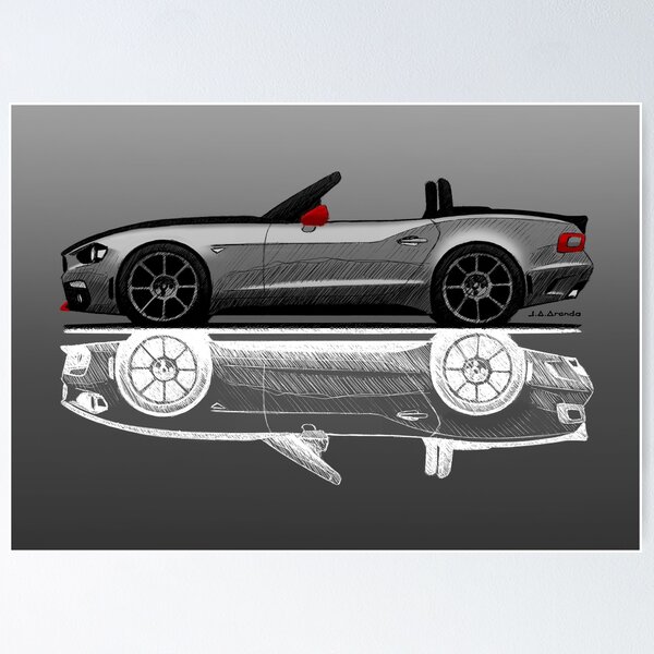 Item preview, Sketch of the modern Italian Spider sports car designed and sold by designjaag.
