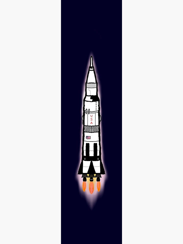 "Hand Drawn Saturn V Rocket Replica" Art Print for Sale by