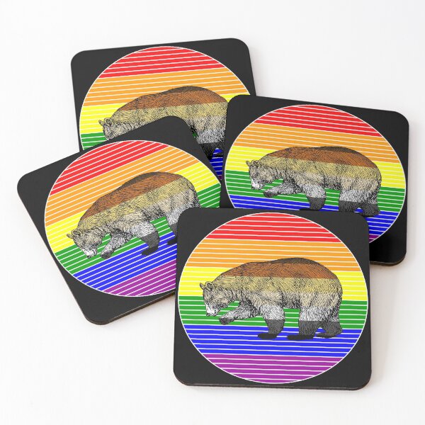Item preview, Gay Rainbow Bear Graphic designed and sold by LthrDaddyBear.
