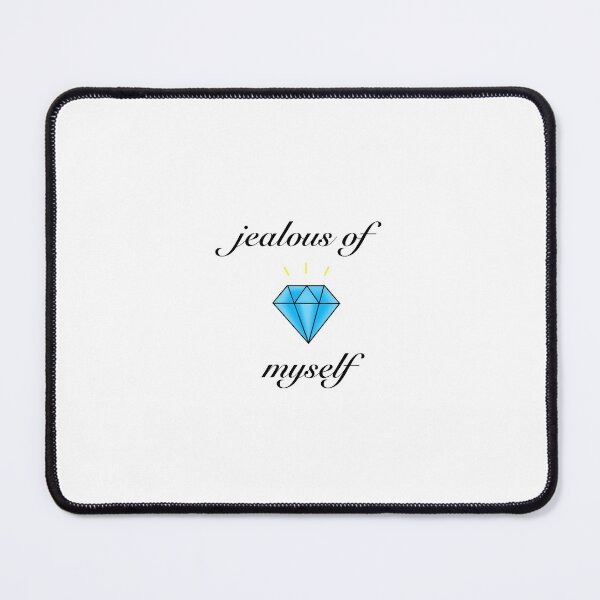 Item preview, Jealous of Myself | Cute Relatable Quote | Black Cursive designed and sold by tomefromme.