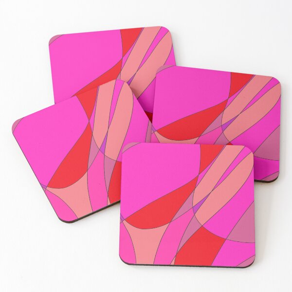 Item preview, Abstract digital art design in bright electris pink designed and sold by PuzbieArts.