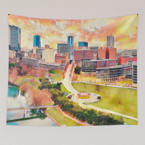Aperçu de l'œuvre Horizon de Fort Worth, Texas créée et vendue par Sofia-Draws.