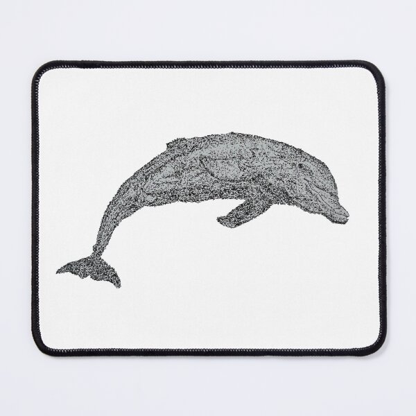 Artikelvorschau, Dotwork Delfin Kunstdruck entworfen und verkauft von DrawWithSacha.
