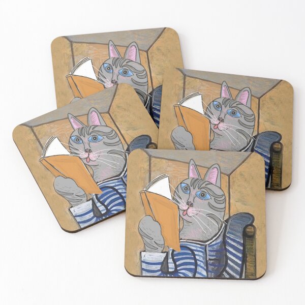 Item preview, Cat reading Book of design, art by Miguel Matos Official designed and sold by MiguelMatosArt.