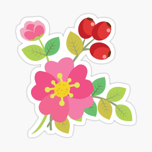 Ukrainian symbols. Shipshina. Rose hip Sticker