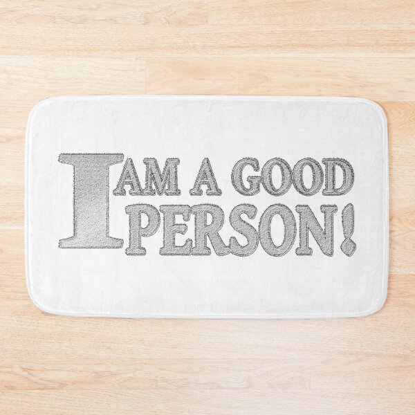 Item preview, Cute Expression White Background Design "GOOD PERSON". Buy Now designed and sold by Health And Fitness Posts e-Store.