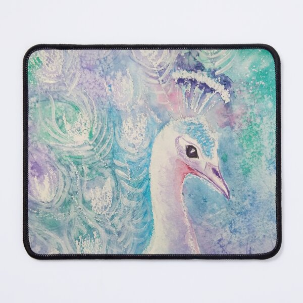 Item preview, Watercolour Pastel White Peacock designed and sold by ScaleDesigns.