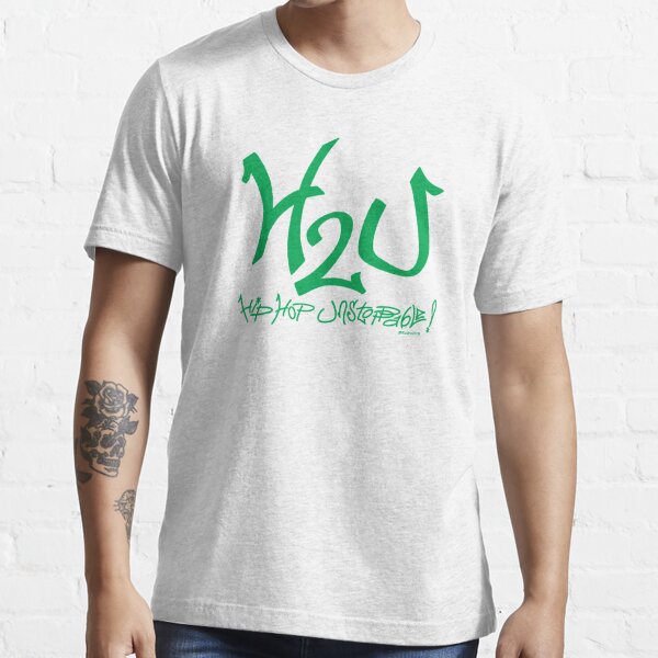 H2U Logo: “Hip-Hop Unstoppable” (Graffiti tag, Green). Essential T-Shirt