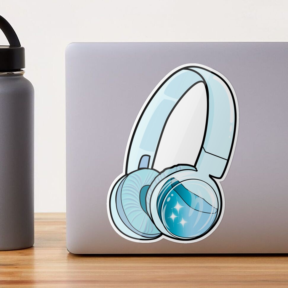 Aesthetic headphones Sticker for Sale by Bossin