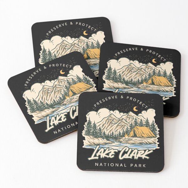 Item preview, Lake Clark Alaska National Park - Sepia Tone Illustration designed and sold by Rad-State.