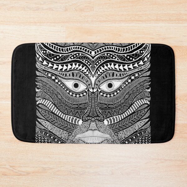 Item preview, Zentagled Greenman in B&W designed and sold by Curraleigh Crafts.