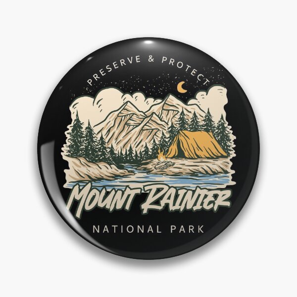 Item preview, Mount Rainier Washington National Park - Sepia Tone Illustration designed and sold by Rad-State.