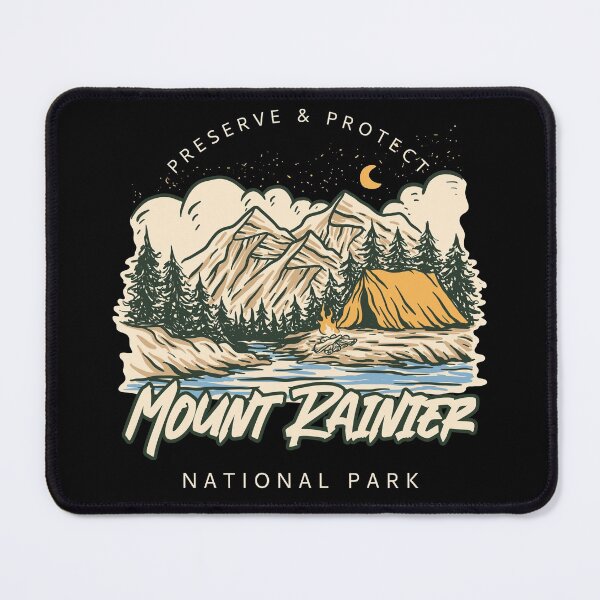 Item preview, Mount Rainier Washington National Park - Sepia Tone Illustration designed and sold by Rad-State.