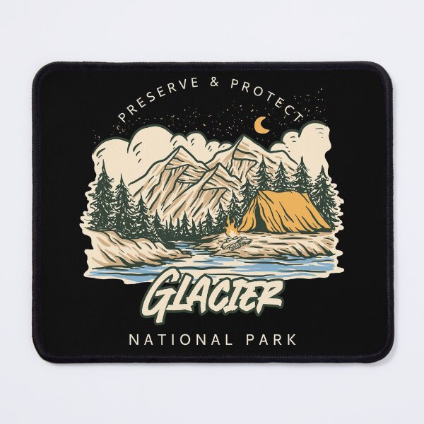Item preview, Glacier Montana National Park - Sepia Tone Illustration designed and sold by Rad-State.
