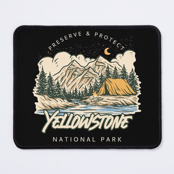 Item preview, Yellowstone Wyoming National Park - Sepia Tone Illustration designed and sold by Rad-State.