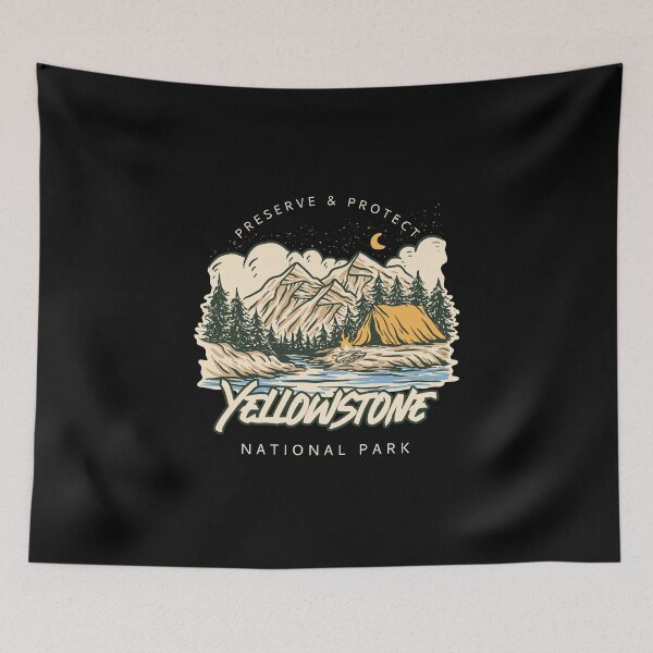 Item preview, Yellowstone Wyoming National Park - Sepia Tone Illustration designed and sold by Rad-State.