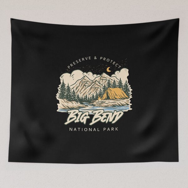 Item preview, Big Bend Texas National Park - Sepia Tone Illustration designed and sold by Rad-State.