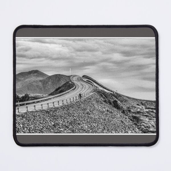 Item preview, Walker on the Atlantic Ocean Road BW designed and sold by Lyl Dil Creations.