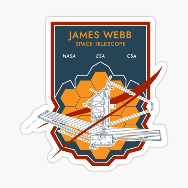 Item preview, James Webb Space Telescope. NASA ESA CSA. Commemorative Badge designed and sold by BGALAXY.