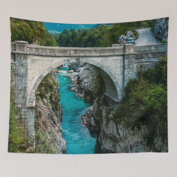 Item preview, View of Stone made bridge on a river designed and sold by VIVEK KUMAR RAI.