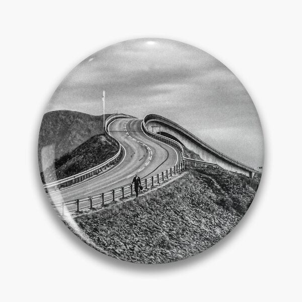 Item preview, Walker on the Atlantic Ocean Road BW designed and sold by Lyl Dil Creations.