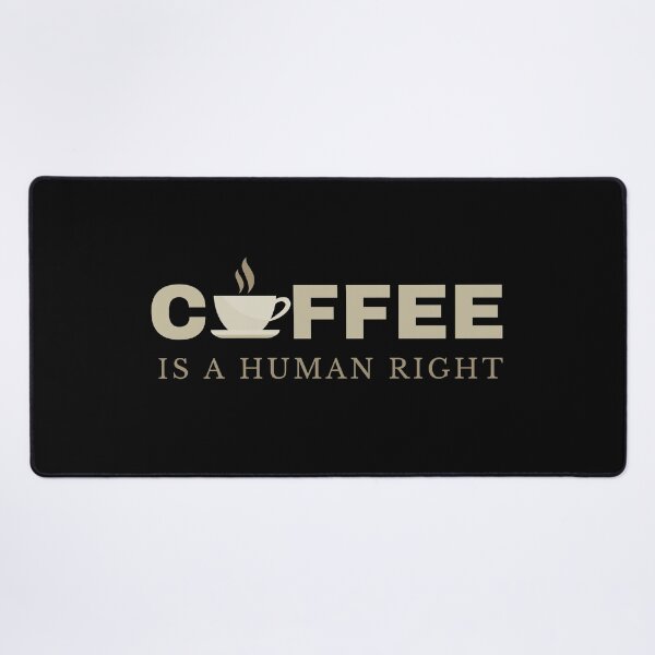 Item preview, Coffee is a human right Masks and tee-shirts designed and sold by wiggy38.