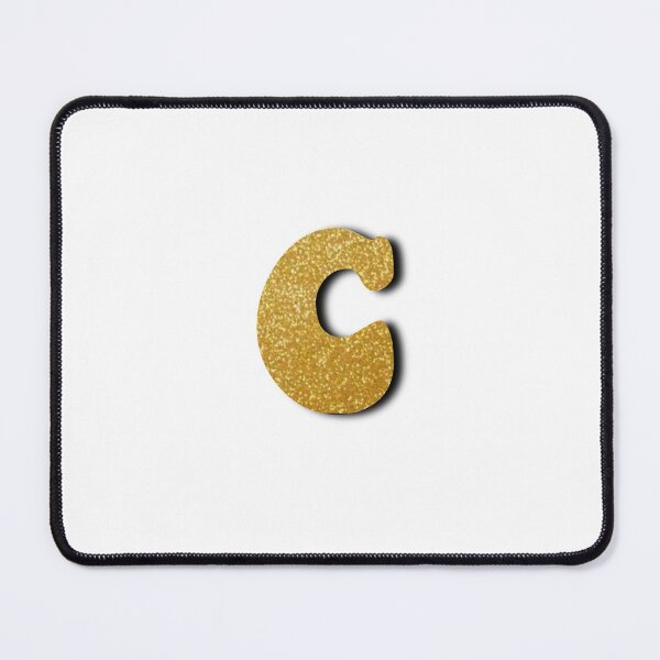 Item preview, Letter C Gold Glitter designed and sold by ViviTV.