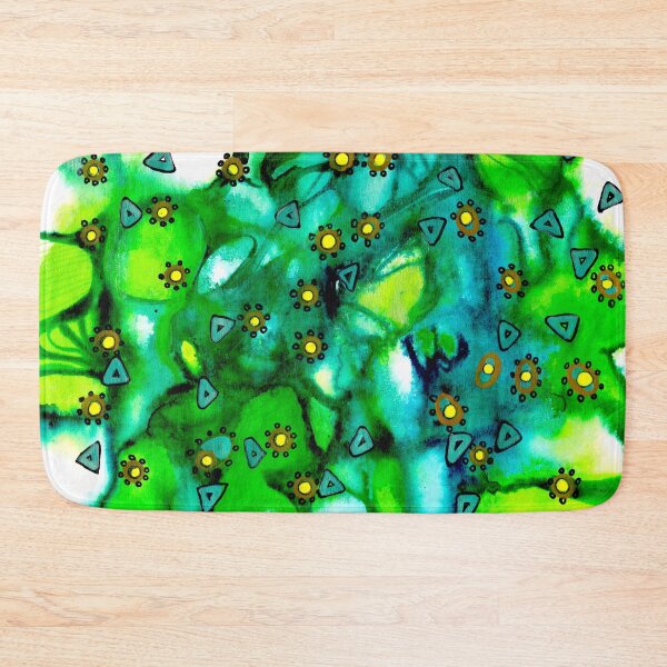 Item preview, 184. Magic forest flowers, green, Galaxy,  pattern, subconscious surrealistic abstract, intuitive, outlined, simple, marker by Veera Zukova. More: linktr.ee/veerazukova designed and sold by Veera Zukova.