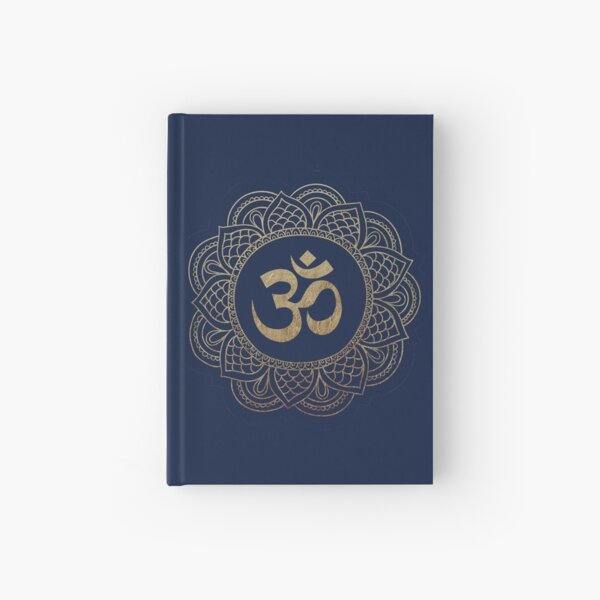 Gold Ohm Mandala Hardcover Journal
