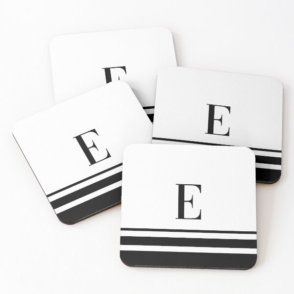 Item preview, Black Stripes Initial Letter E designed and sold by TimelessChic.
