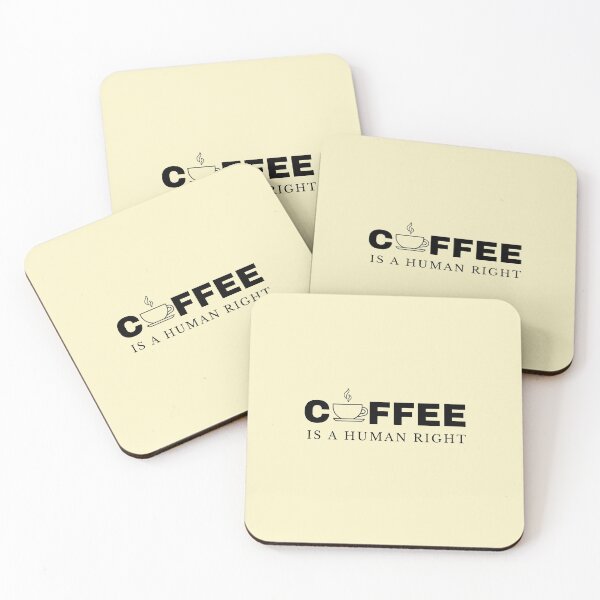 Item preview, Coffee is a human right Masks and tee-shirts designed and sold by wiggy38.