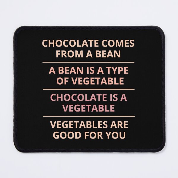 Item preview, Chocolate Vegetable Vegan Funny Meme designed and sold by TastefulTees.
