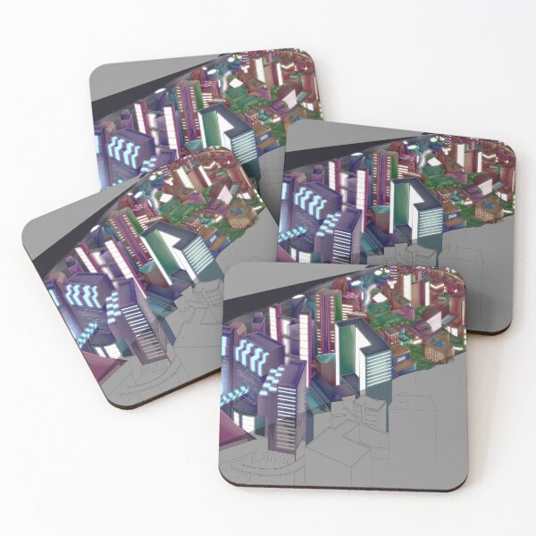 Item preview, Colorful city at night designed and sold by croscreates.