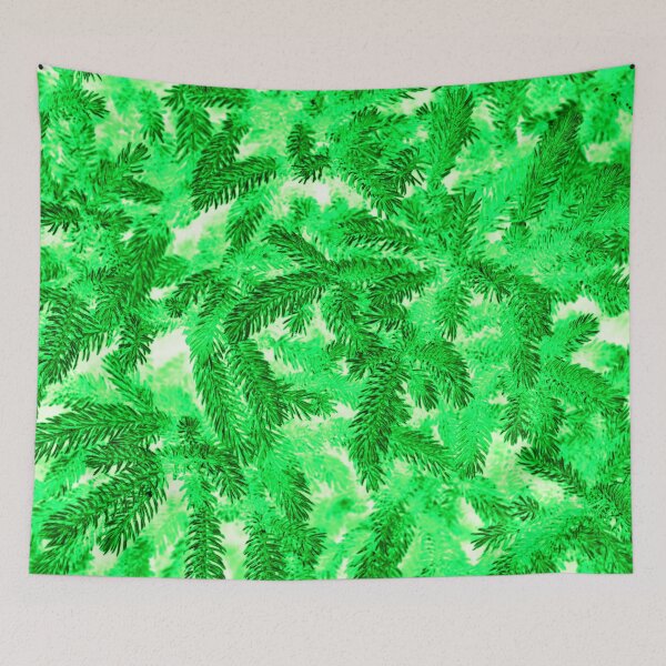Item preview, Floral Winter Motifs with Branches of the  Ornamental Light Green Spruce Tree designed and sold by IraNiva.