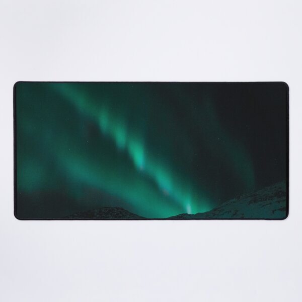northern lights aurora borealis Desk Mat