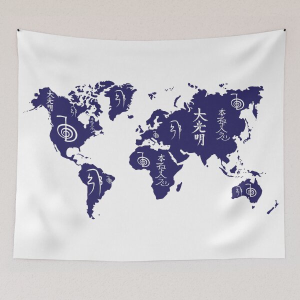 Item preview, World Map and Reiki Symbols designed and sold by marcosty.