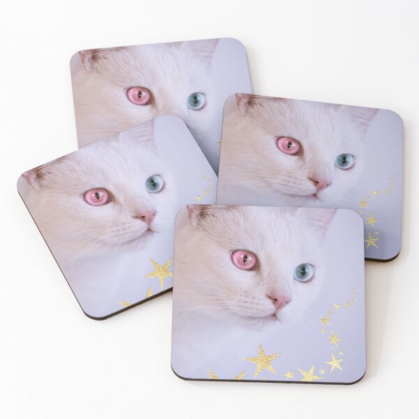 Item preview, White Cat with Stars designed and sold by CretivCrazySoul.